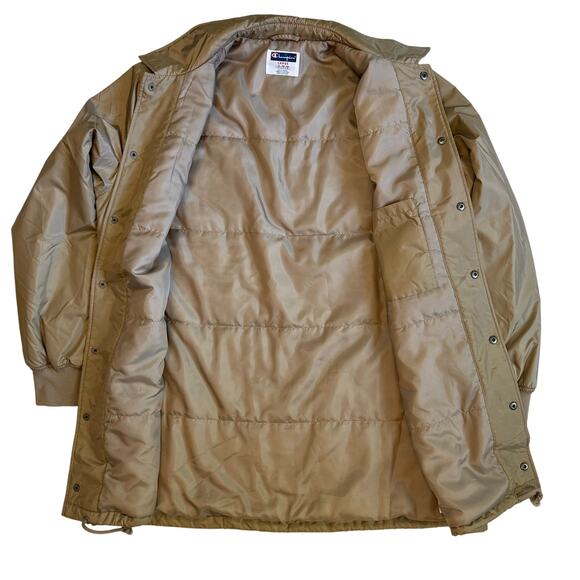 Champion Big C Coaches Jacket Men’s Large Tan with Burgundy Logo - Picture 2 of 14